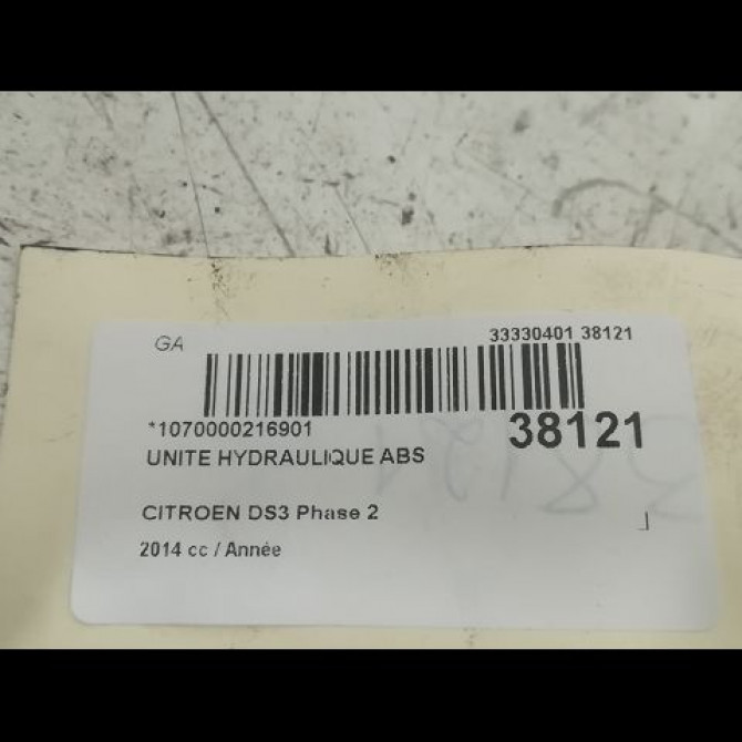 Unité hydraulique ABS occasion CITROEN DS3 Phase 2 06-2014->... 1610182180 4