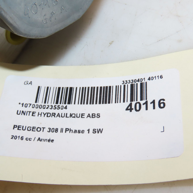 Unité hydraulique ABS occasion PEUGEOT 308 II Phase 1 SW 02-2014->08-2017 1614418180 3