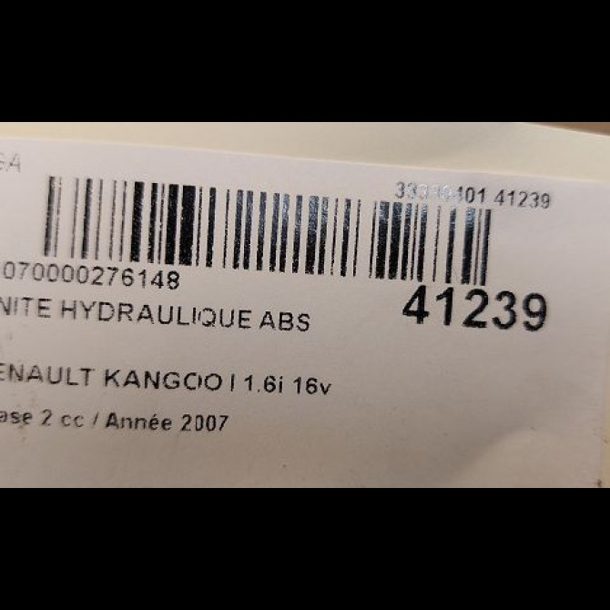 Unité hydraulique ABS occasion RENAULT KANGOO I Phase 2 03-2003->06-2010 1.6i 16v 95ch 7701070807 3