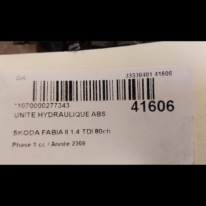 Unité hydraulique ABS occasion SKODA FABIA II Phase 1 05-2007->03-2010 1.4 TDI 80ch 6R0614117G 3