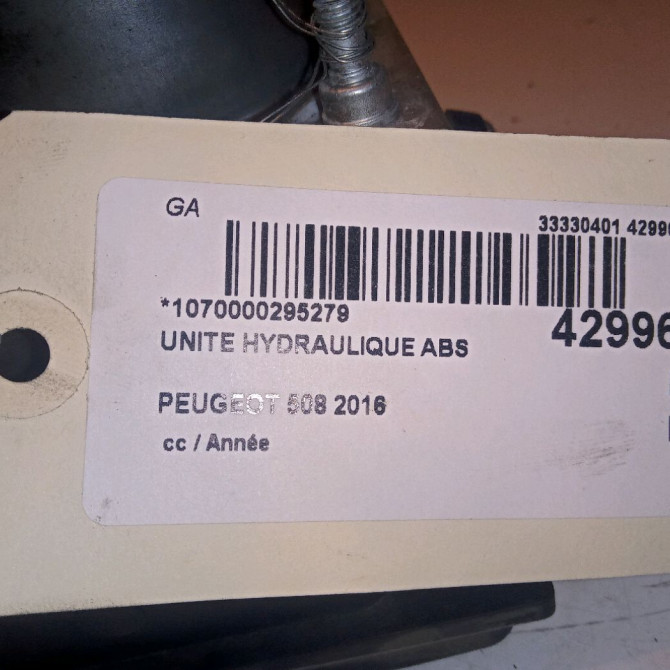 Unité hydraulique ABS occasion PEUGEOT 508 phase 2 06-2014->... 2.0 HDI 140ch 1613665980 7