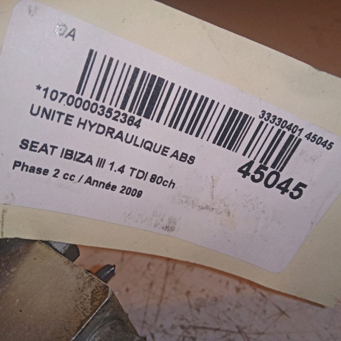 Unité hydraulique ABS occasion SEAT IBIZA III Phase 2 03-2006->06-2009 1.4 TDI 80ch 6Q0614117AK 4