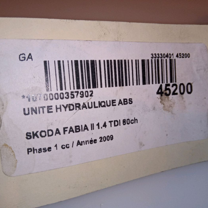 Unité hydraulique ABS occasion SKODA FABIA II Phase 1 05-2007->03-2010 1.4 TDI 80ch 6R0614117G 4