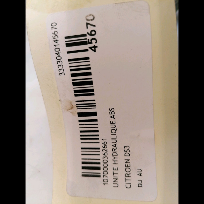 Unité hydraulique ABS occasion CITROEN DS3 Phase 1 11-2009->03-2014 1.6 e-HDi 90ch 1610182180 3