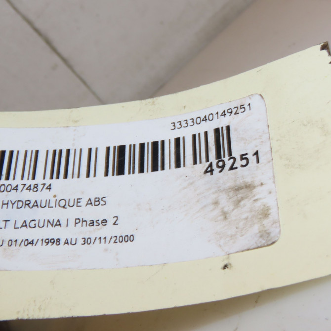 Unité hydraulique ABS occasion RENAULT LAGUNA I Phase 2 04-1998->11-2000 1.8 16v 7701205998 3