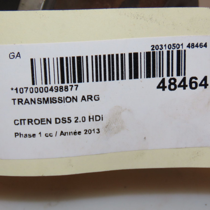 Transmission arrière gauche occasion  9671845280 3