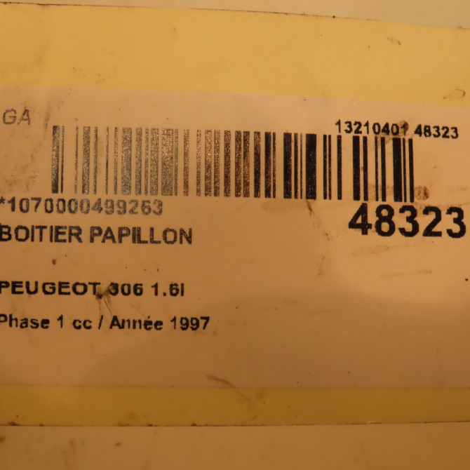 Boitier papillon occasion PEUGEOT 306 Phase 1 09-1994->03-1997 1.6i 163574 4