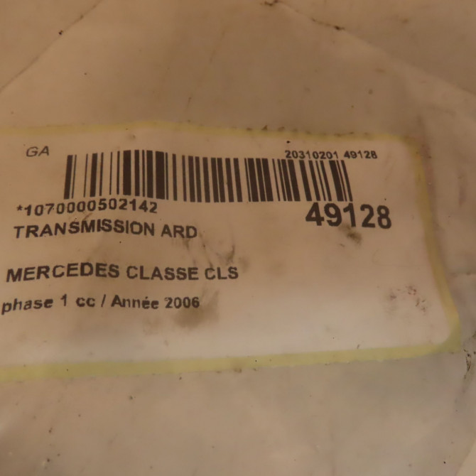 Transmission arrière droite occasion MERCEDES CLASSE CLS Phase 1 04-1995->04-1999 320 CDI 224ch 3