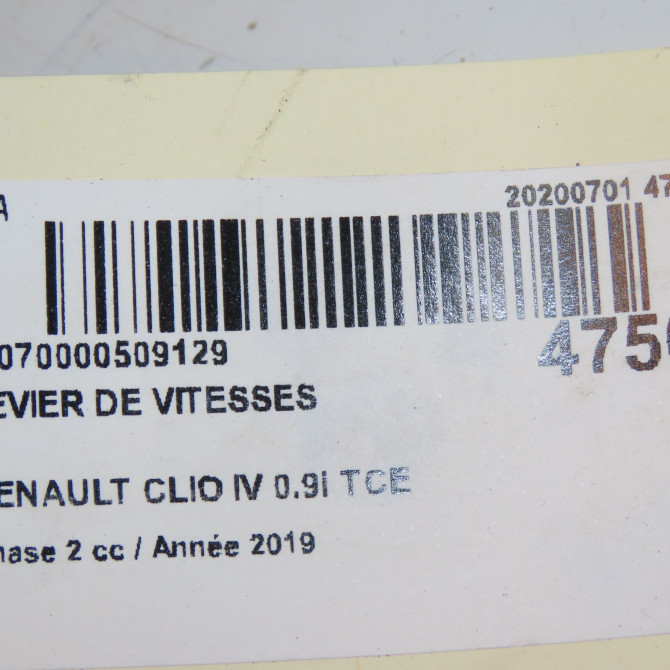 Levier de vitesses occasion RENAULT CLIO IV Phase 2 08-2016->... 0.9i TCE 349010873R 3