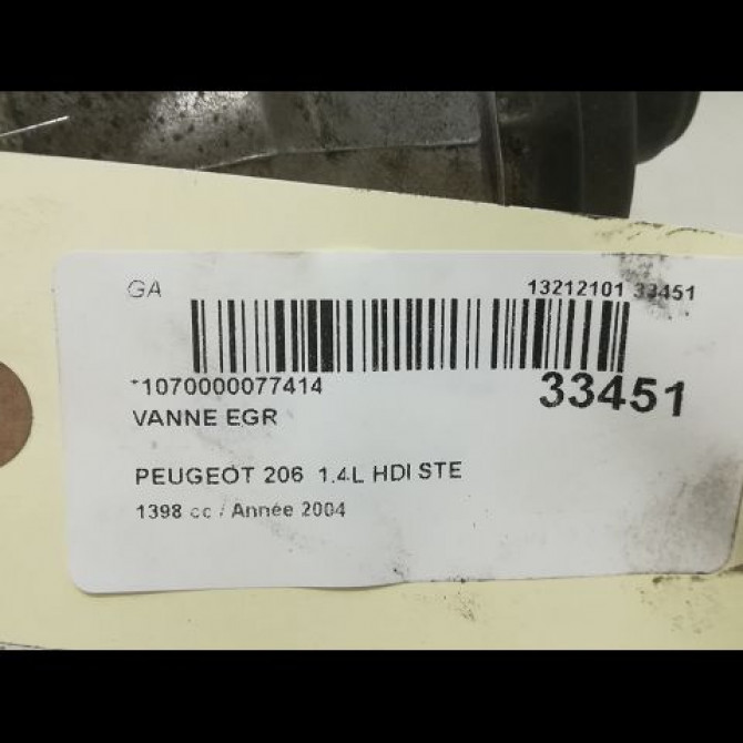 Vanne EGR occasion PEUGEOT 206 Phase 1 09-1998->03-2009 1.4 HDI 70ch 1628XV 3