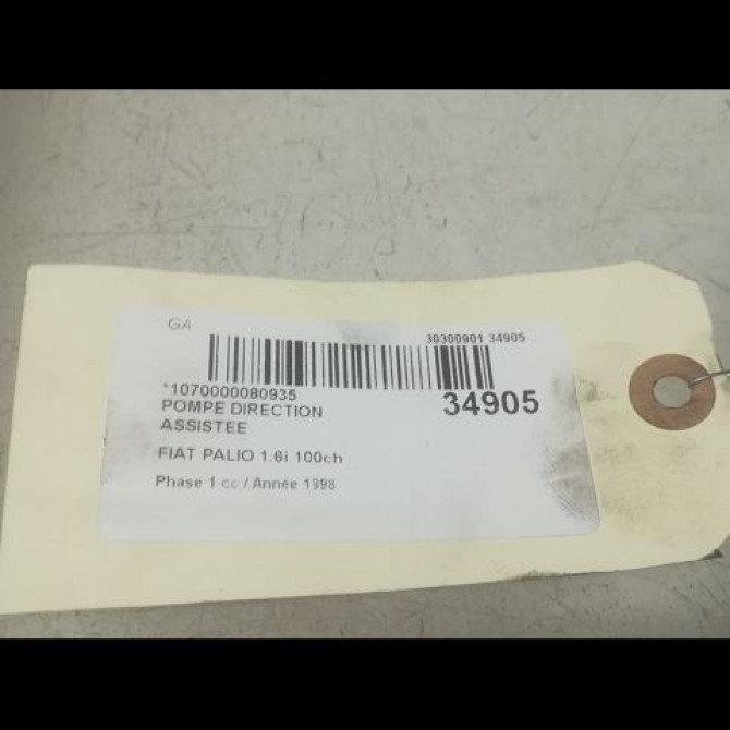 Pompe direction assistee occasion FIAT PALIO Phase 1 03-1998->12-2002 1.6i 100ch 3
