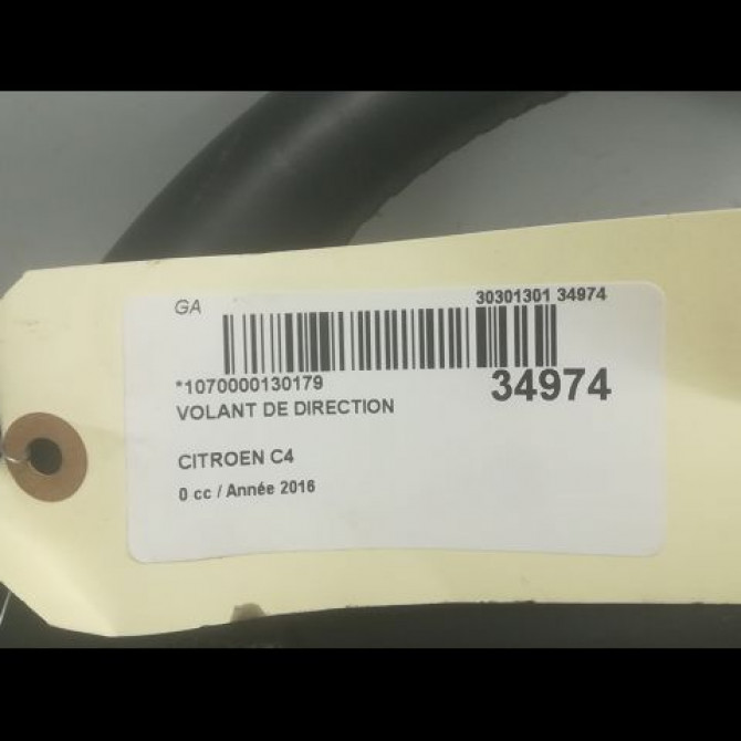 Volant de direction occasion CITROEN C4 PICASSO II Phase 1 04-2013->... 2.0 BlueHDi 150ch 98057439ZD 3
