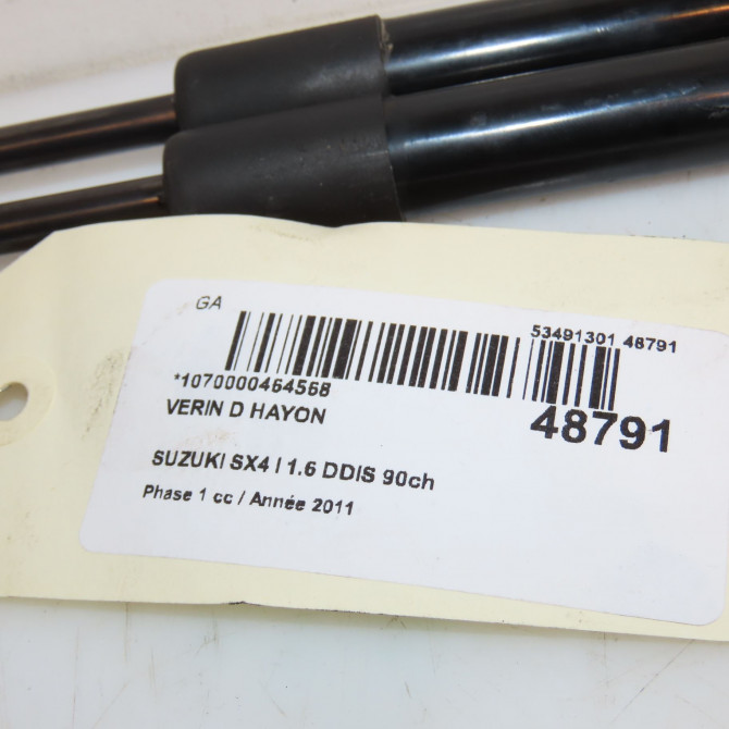 Verin droit hayon occasion SUZUKI SX4 I Phase 1 04-2006->03-2014 1.6 DDIS 90ch 8185079J00 3