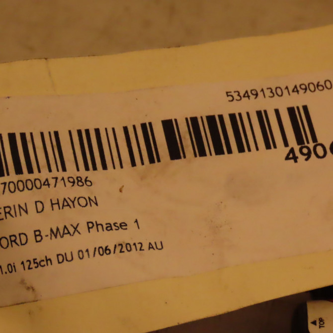 Verin droit hayon occasion FORD B-MAX Phase 1 06-2012->... 1.0i 125ch 1757865 3