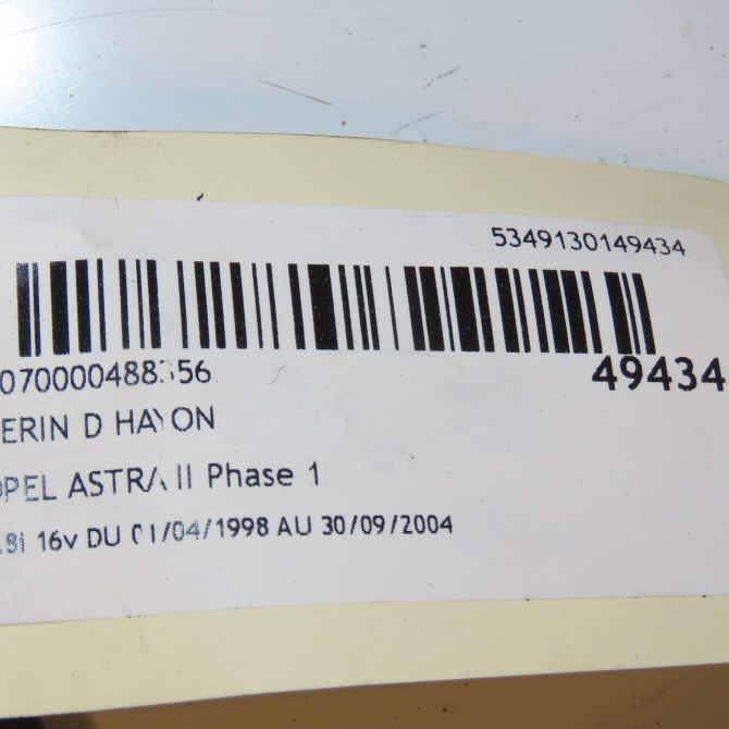 Verin droit hayon occasion OPEL ASTRA II Phase 1 04-1998->09-2004 1.8i 16v 90521517 3