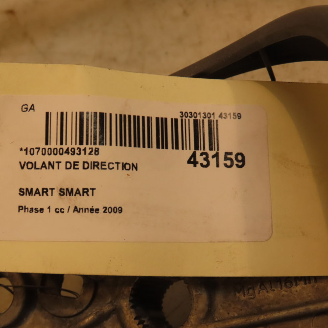 Volant de direction occasion SMART 146 Phase 1 04-1995->04-1999 0.8 CDI 45ch 4514640702CV5A 4