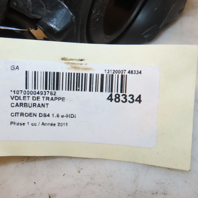 Volet de trappe carburant occasion CITROEN DS4 Phase 1 01-2011->03-2016 1.6 e-HDi 110ch 1517J2 3