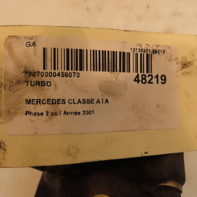 Turbo occasion MERCEDES CLASSE A I Phase 2 03-2001->09-2004 A 170 CDI 6680960499 5