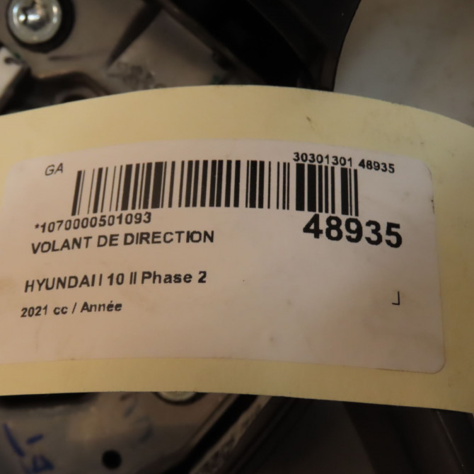 Volant de direction occasion HYUNDAI I 10 II Phase 2 09-2016->... 56111K7100NSR 4