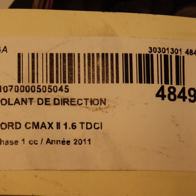 Volant de direction occasion FORD CMAX II Phase 1 09-2010->09-2015 1.6 TDCI 115ch 1779558 3