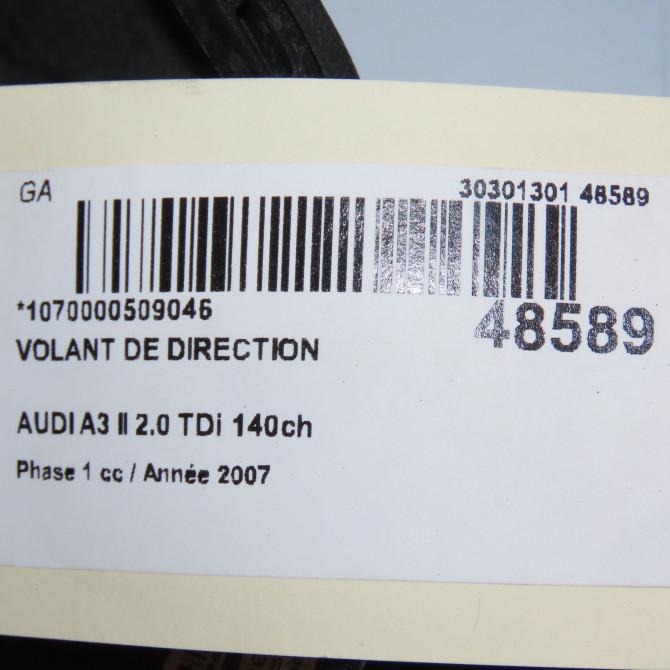 Volant de direction occasion AUDI A3 II Phase 1 06-2003->06-2008 2.0 TDi 140ch 8P0419091DJTNA 4
