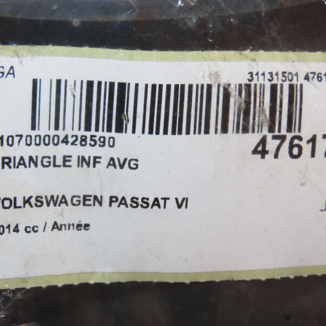 Triangle inf avg occasion VOLKSWAGEN PASSAT VI Phase 1 CC 11-2011->12-2017 3