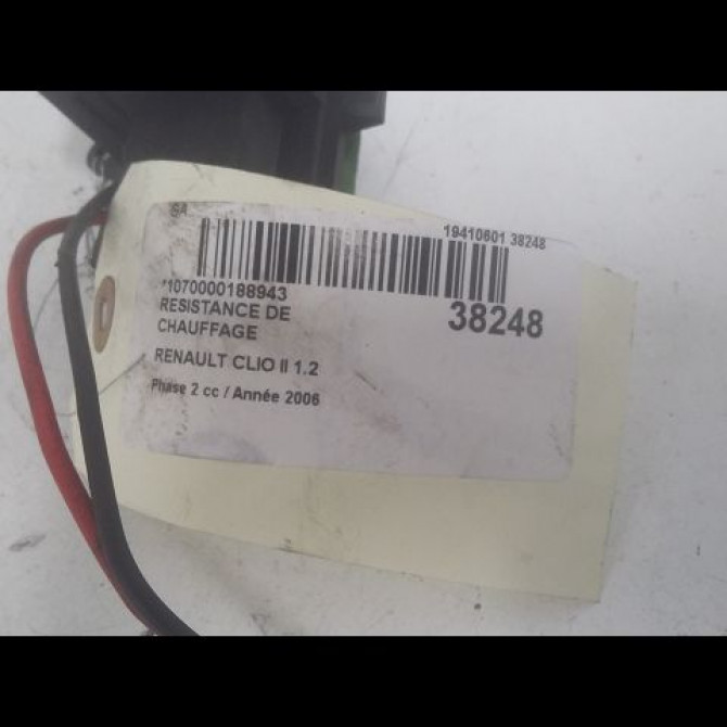 Resistance de chauffage occasion RENAULT CLIO II Phase 2 06-2001->07-2006 1.2 7701050736 3