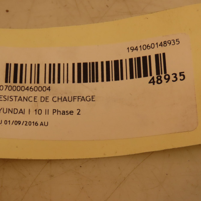 Resistance de chauffage occasion HYUNDAI I 10 II Phase 2 09-2016->... 97128K7000 4