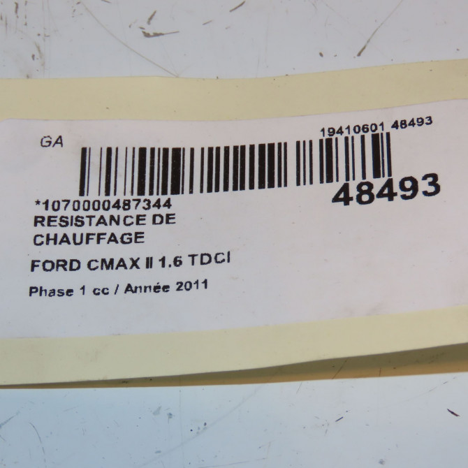 Resistance de chauffage occasion FORD CMAX II Phase 1 09-2010->09-2015 1.6 TDCI 115ch 1927376 4