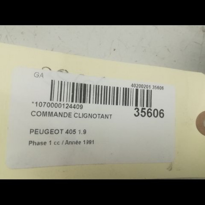 Commande clignotant occasion PEUGEOT 405 Phase 1 07-1987->06-1992 1.9 625340 4