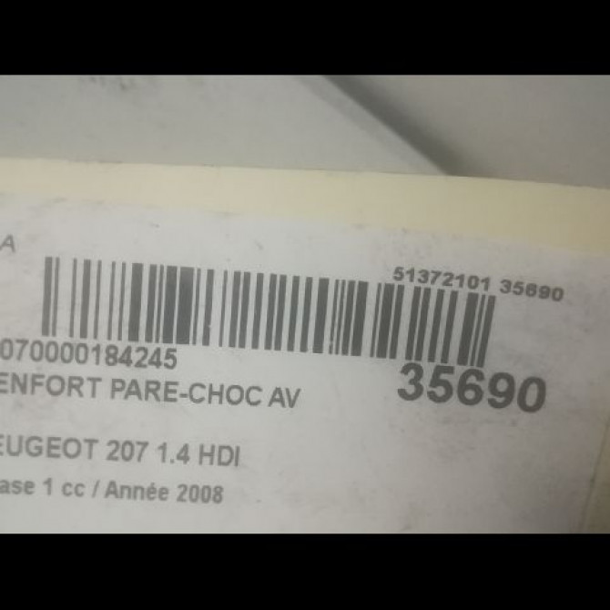 Renfort pare-choc avant occasion PEUGEOT 207 Phase 1 04-2006->06-2013 1.4 HDI 2