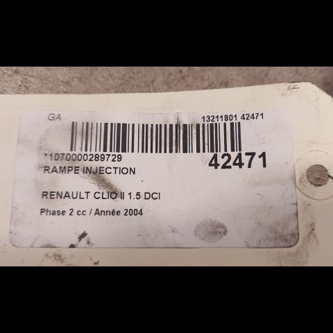 Rampe injection occasion RENAULT CLIO II Phase 2 06-2001->07-2006 1.5 DCI 65ch 8200584032 4