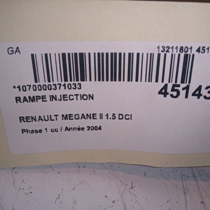 Rampe injection occasion RENAULT MEGANE II Phase 1 09-2003->12-2005 1.5 DCI 80ch 8200584032 4