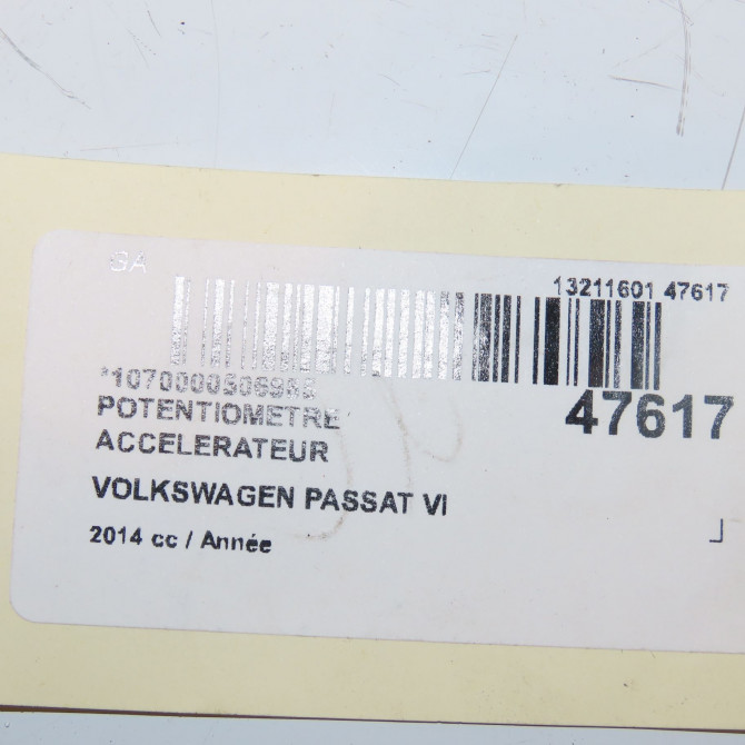 Potentiometre accelerateur occasion VOLKSWAGEN PASSAT VI Phase 1 CC 11-2011->12-2017 3