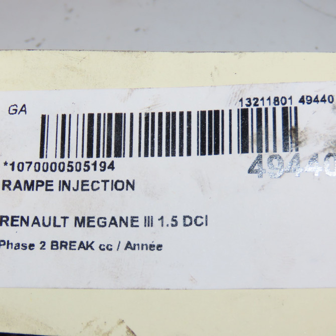 Rampe injection occasion RENAULT MEGANE III Phase 1 04-1995->04-1999 1.5 DCI 110ch 175210651R 4