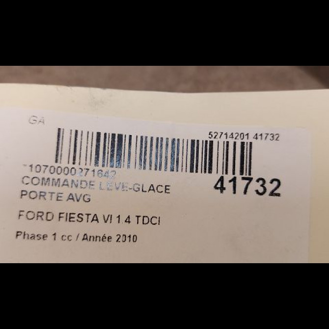 Commande lève-glace porte avant gauche occasion FORD FIESTA VI Phase 1 10-2008->11-2012 1.4 TDCI 68ch 1547736 3
