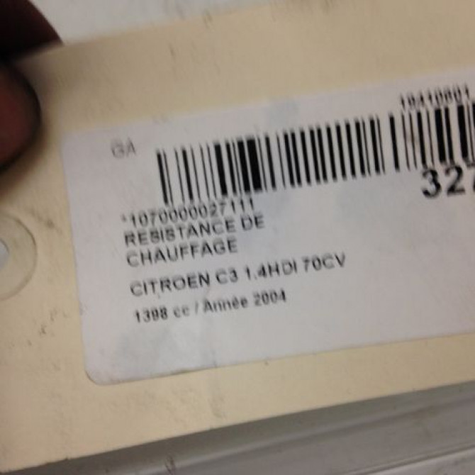 Resistance de chauffage occasion CITROEN C3 I Phase 1 04-2002->10-2005 1.4 HDi 6436A9 4