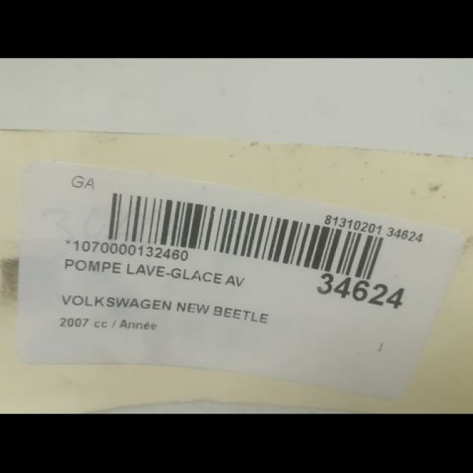 Pompe lave-glace avant occasion VOLKSWAGEN NEW BEETLE I Phase 2 10-2005->10-2011 1K5955651 3