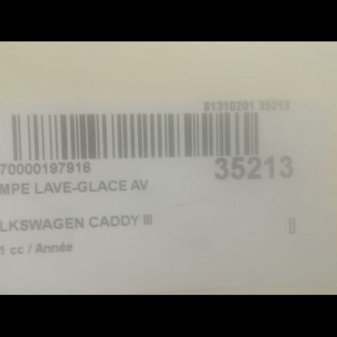 Pompe lave-glace avant occasion VOLKSWAGEN CADDY III Phase 1 03-2004->07-2010 1K5955651 2