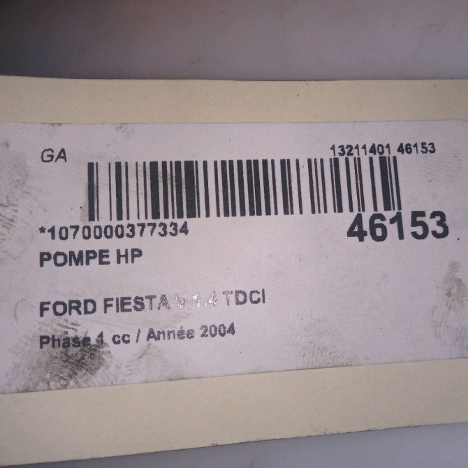 Pompe hp occasion FORD FIESTA V Phase 1 09-2002->10-2005 1.4 TDCI 7