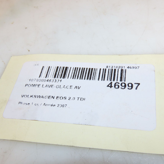 Pompe lave-glace avant occasion VOLKSWAGEN EOS Phase 1 04-2006->01-2011 2.0 TDI 140ch 1K5955651 4