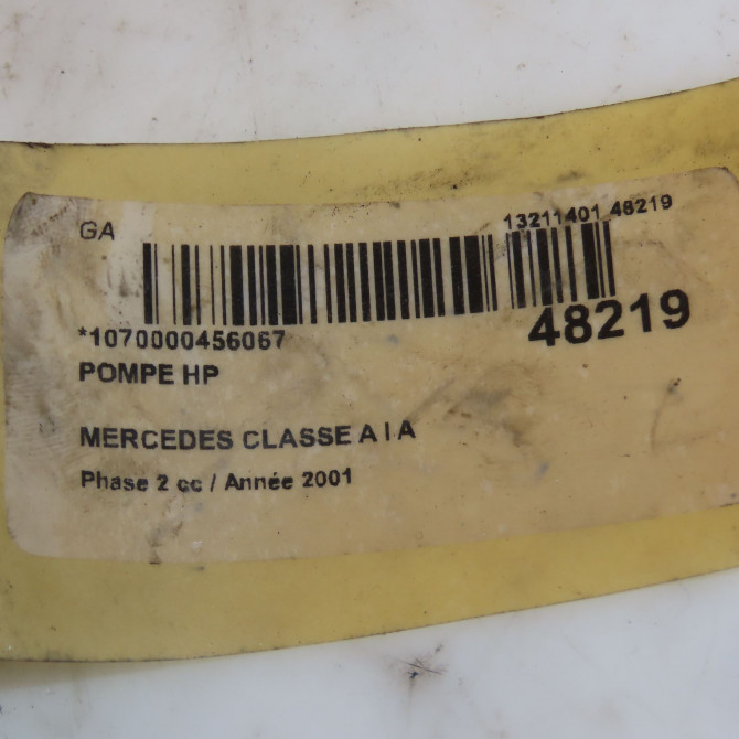 Pompe hp occasion MERCEDES CLASSE A I Phase 2 03-2001->09-2004 A 170 CDI 6110700501 4