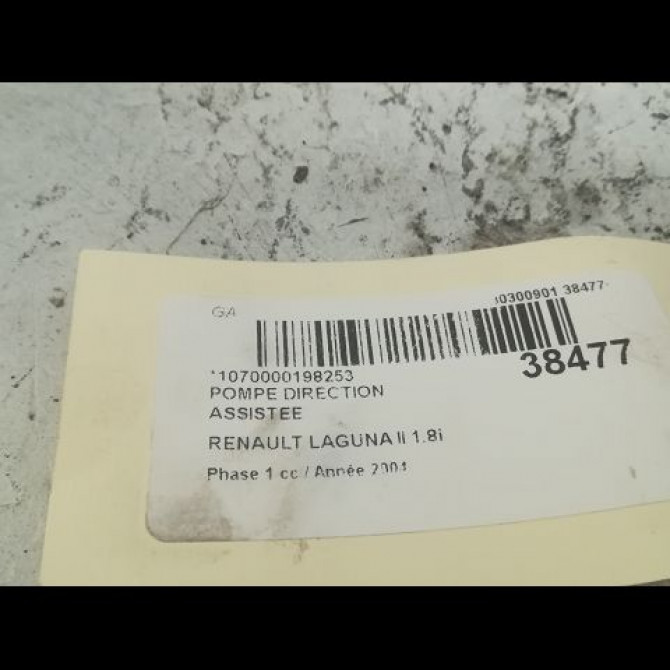 Pompe direction assistee occasion RENAULT LAGUNA II Phase 1 11-2000->03-2005 1.8i 117ch 8200709234 3