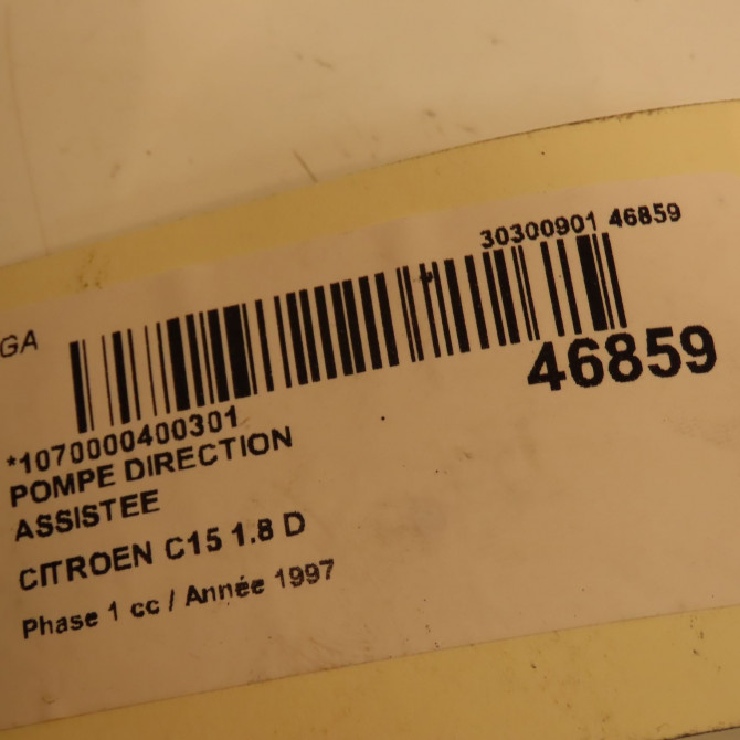 Pompe direction assistee occasion CITROEN C15 Phase 1 07-1987->06-1996 1.8 D 4