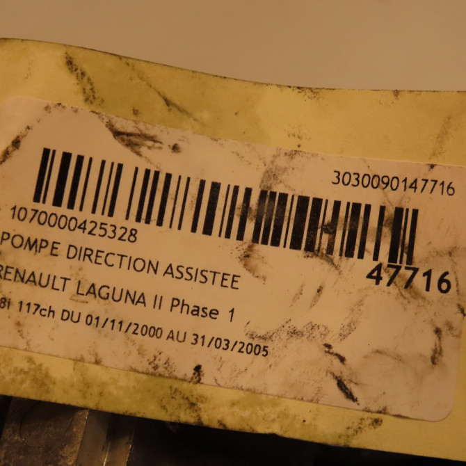 Pompe direction assistee occasion RENAULT LAGUNA II Phase 1 11-2000->03-2005 1.8i 117ch 8200709234 4