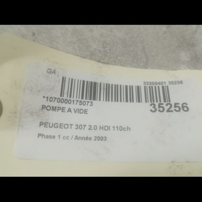 Pompe a vide occasion PEUGEOT 307 Phase 1 04-2001->06-2005 2.0 HDI 110ch 456561 3