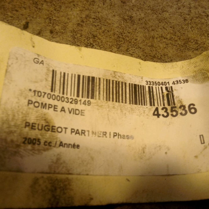 Pompe a vide occasion PEUGEOT PARTNER I Phase 2 11-2002->05-2008 456561 3