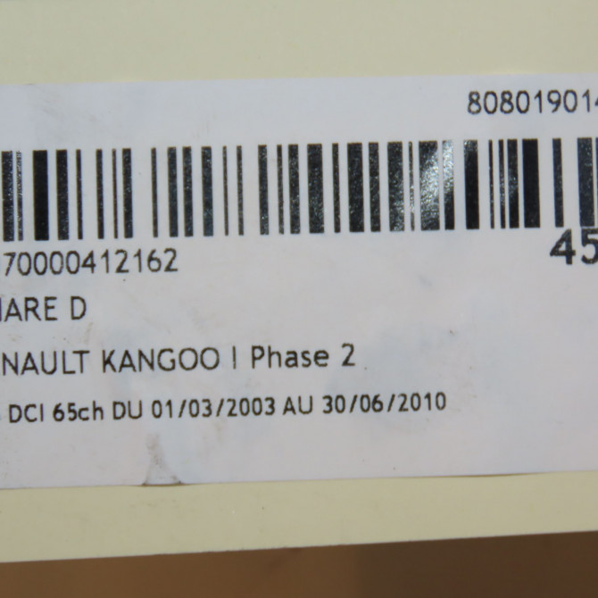 Phare droit occasion RENAULT KANGOO I Phase 2 03-2003->06-2010 1.5 DCI 65ch 260101934R 3