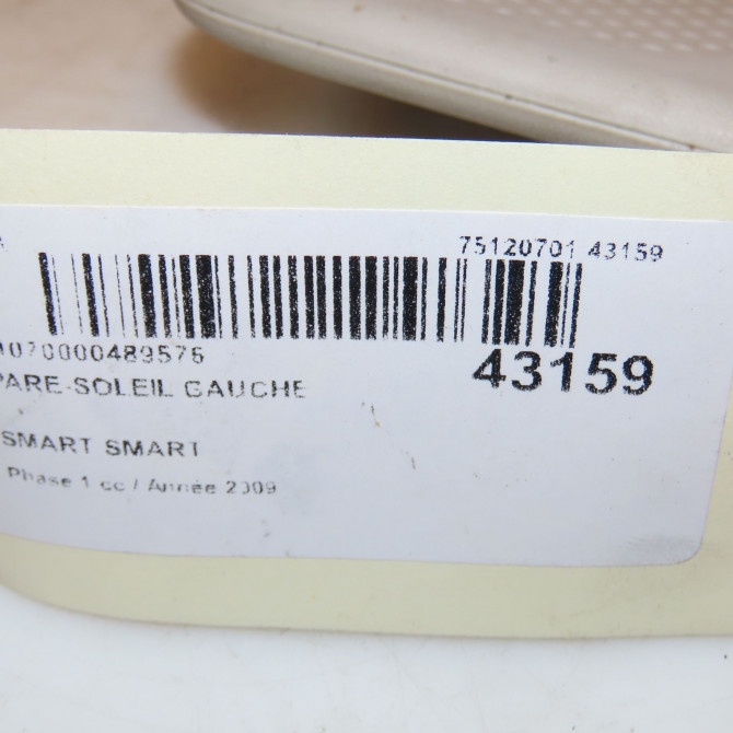 Pare-soleil gauche occasion SMART 146 Phase 1 04-1995->04-1999 0.8 CDI 45ch 4518100110C24A 3