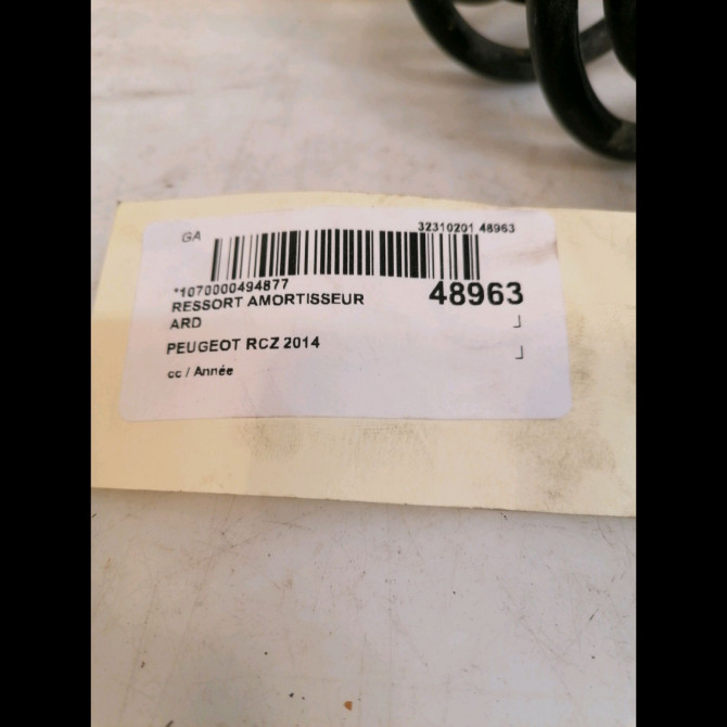 Ressort amortisseur ard occasion PEUGEOT RCZ 5102FY 3